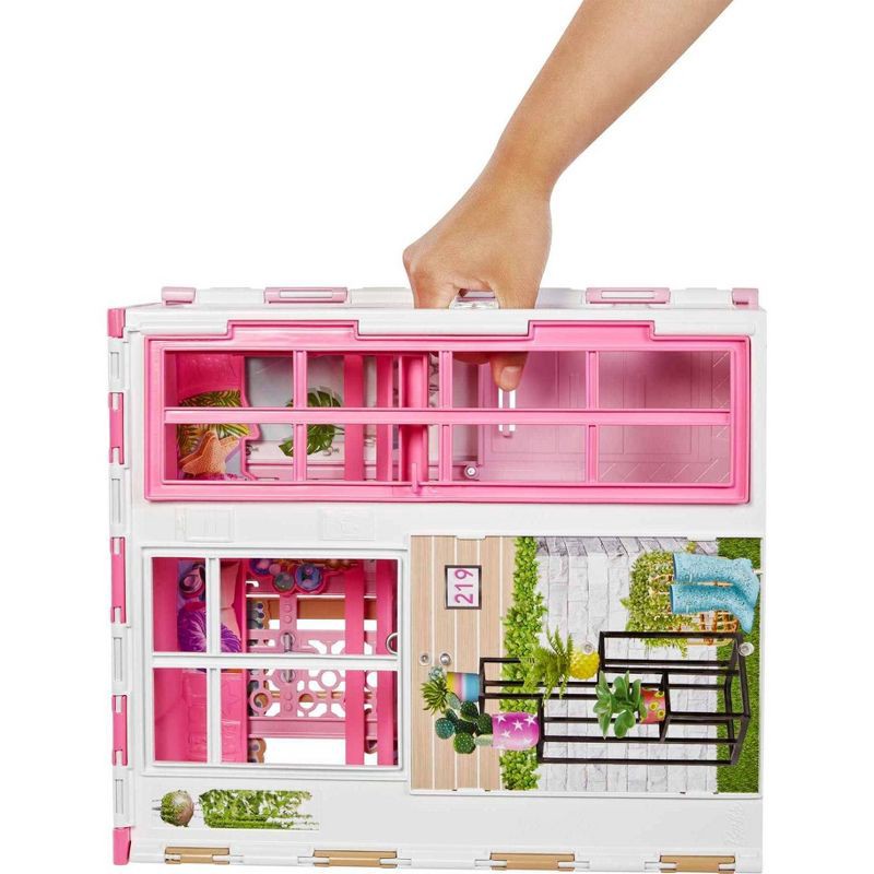 slide 5 of 6, Barbie Dollhouse Playset - 2 Levels & 4 Play Areas, 1 ct