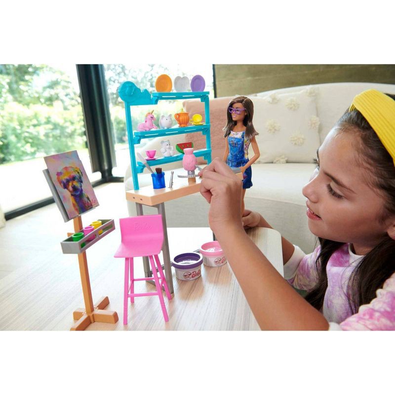 slide 6 of 6, Barbie Relax & Create Art Studio Playset, 1 ct