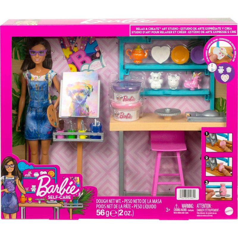slide 4 of 6, Barbie Relax & Create Art Studio Playset, 1 ct