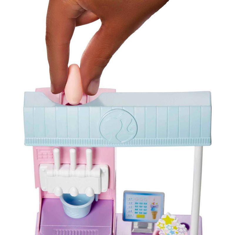 slide 2 of 7, Barbie Ice Cream Shop Playset - Brown Hair, 1 ct