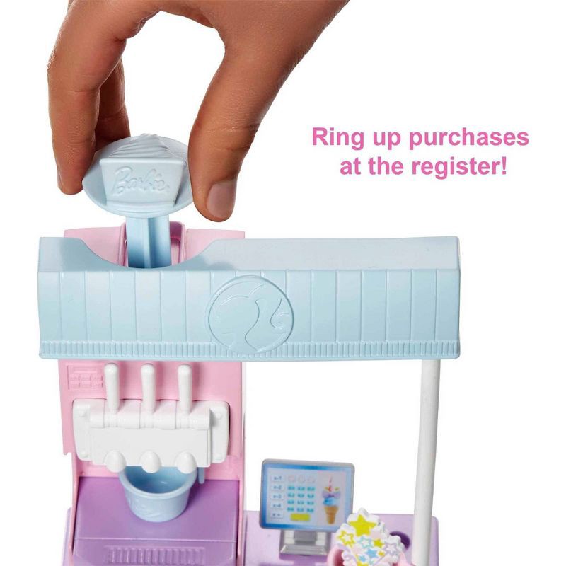 slide 5 of 7, Barbie Ice Cream Shop Playset - Brown Hair, 1 ct