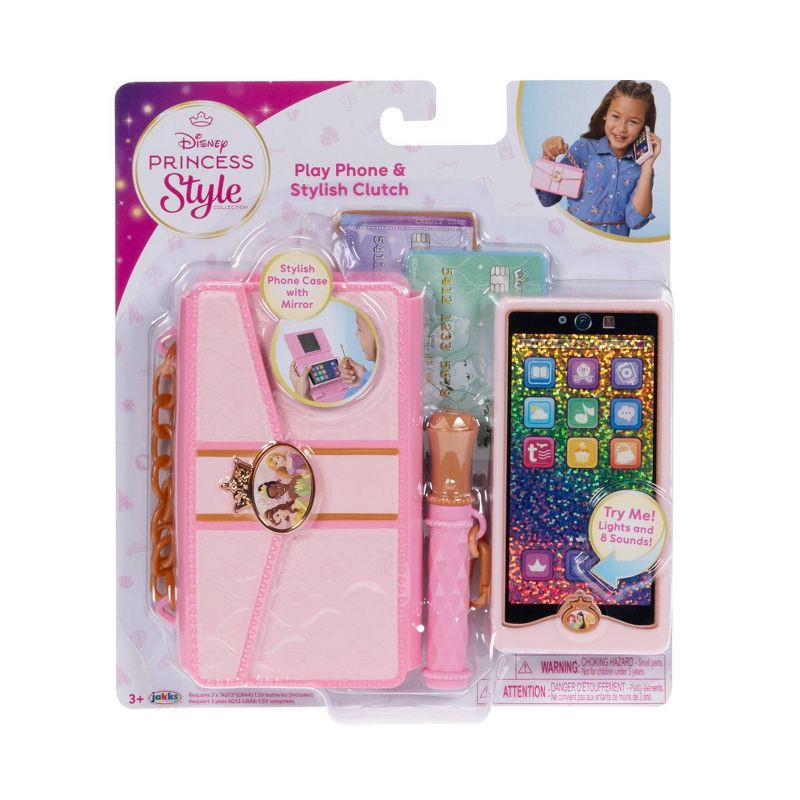 slide 2 of 14, Disney Princess Style Collection Play Phone & Stylish Clutch, 1 ct