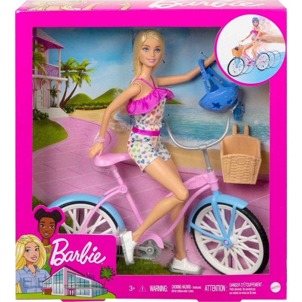 slide 6 of 6, Barbie and Bicycle Playset, 1 ct