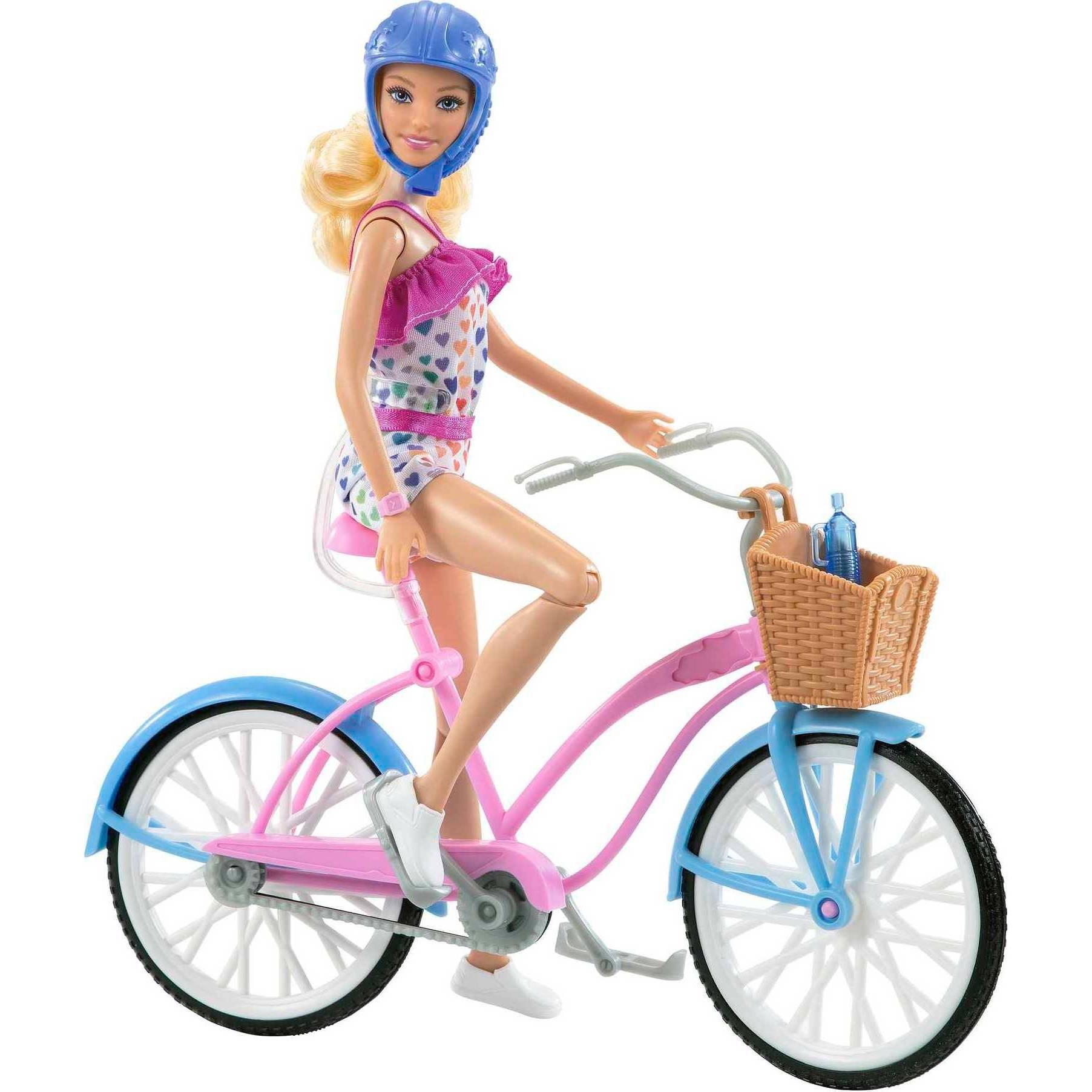 slide 1 of 6, Barbie and Bicycle Playset, 1 ct