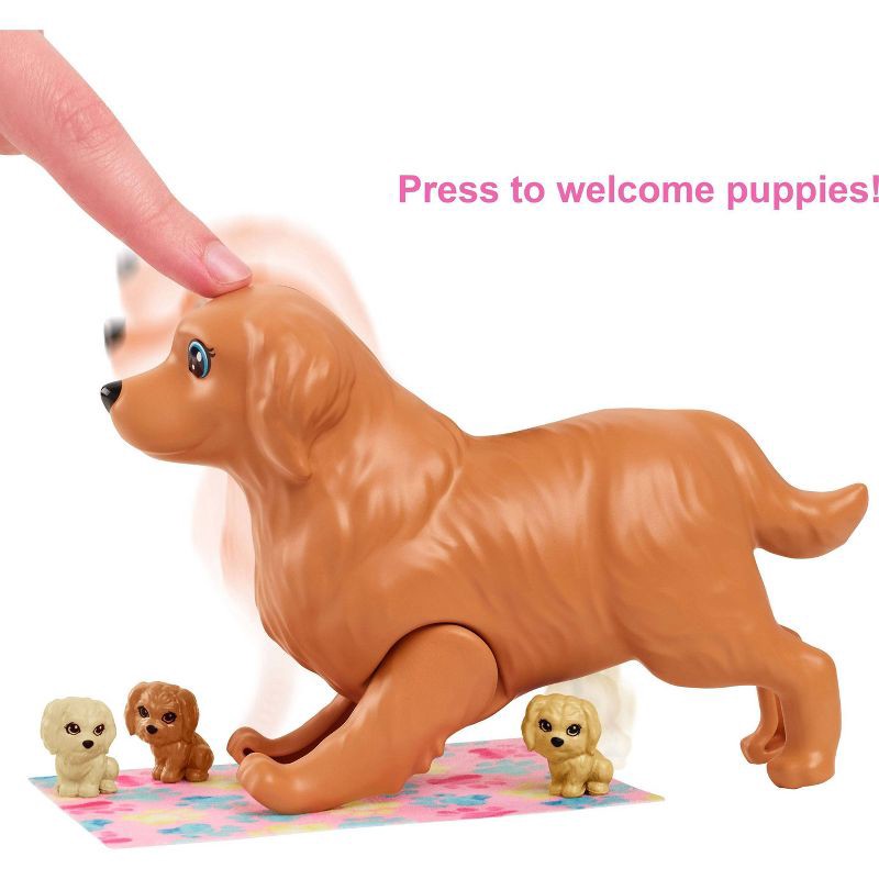 slide 3 of 6, Barbie Doll Newborn Pups Playset, 1 ct