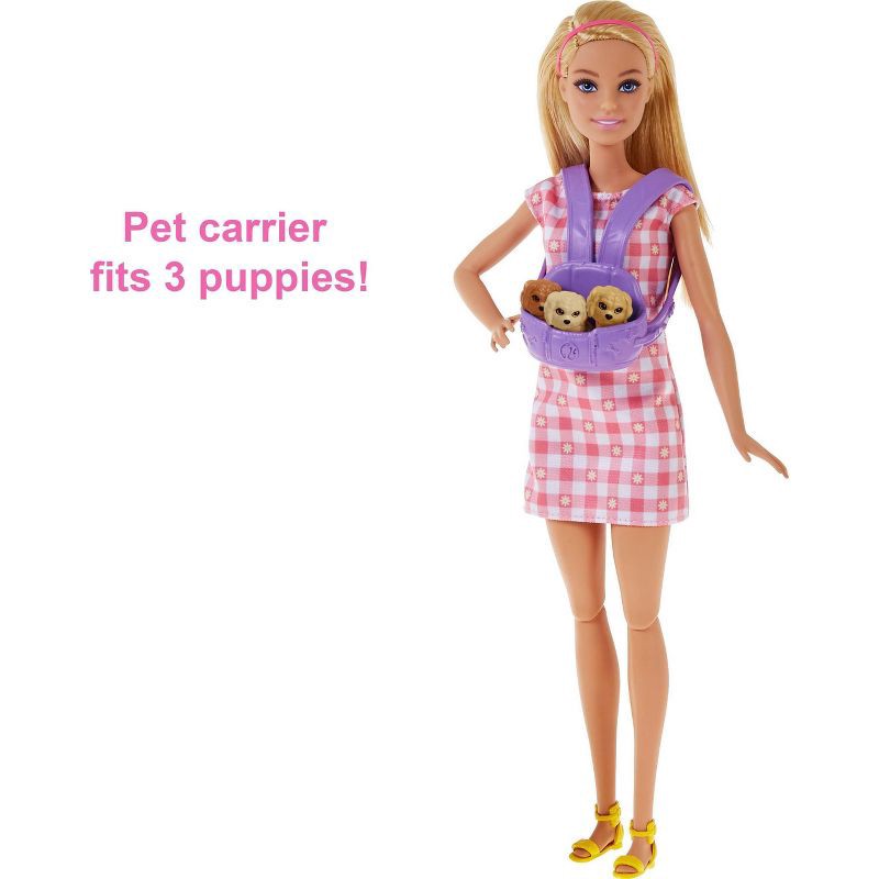 slide 5 of 6, Barbie Doll Newborn Pups Playset, 1 ct