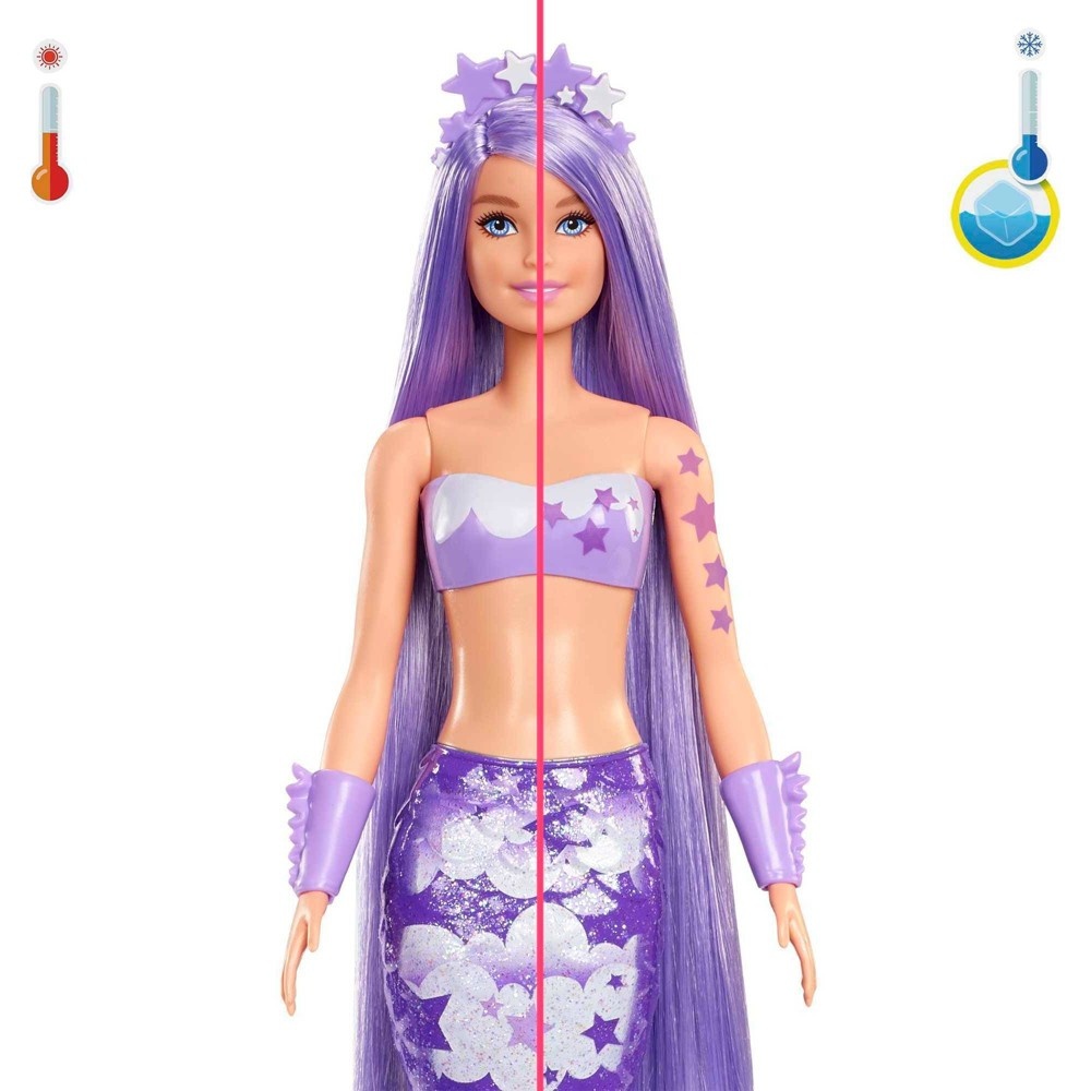 slide 3 of 5, Barbie Color Reveal Doll - Rainbow Mermaid, 1 ct