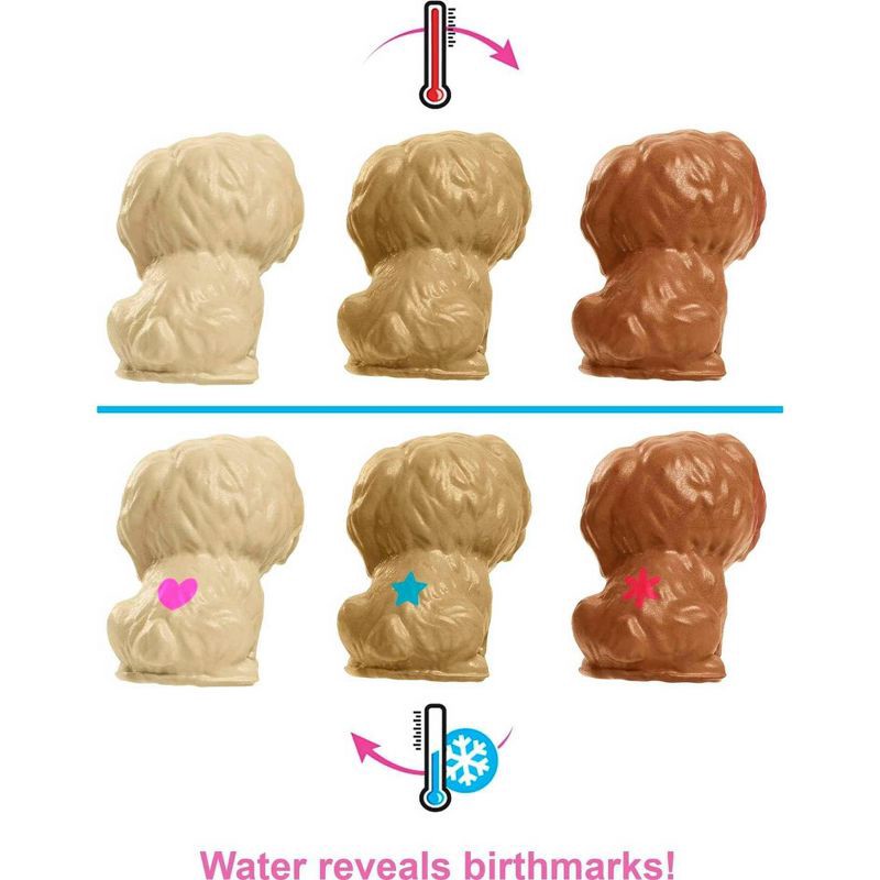 slide 4 of 6, Barbie Doll Newborn Pups Playset - Brunette Hair, 1 ct