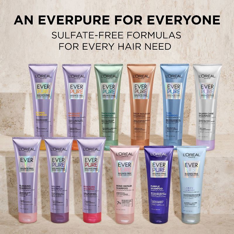 slide 8 of 9, L'Oreal Paris EverPure Sulfate-Free Simply Clean Conditioner with Essential Oil - 8.5 fl oz, 8.5 fl oz