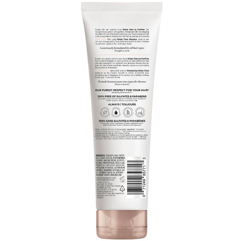 slide 9 of 9, L'Oreal Paris EverPure Sulfate-Free Simply Clean Conditioner with Essential Oil - 8.5 fl oz, 8.5 fl oz