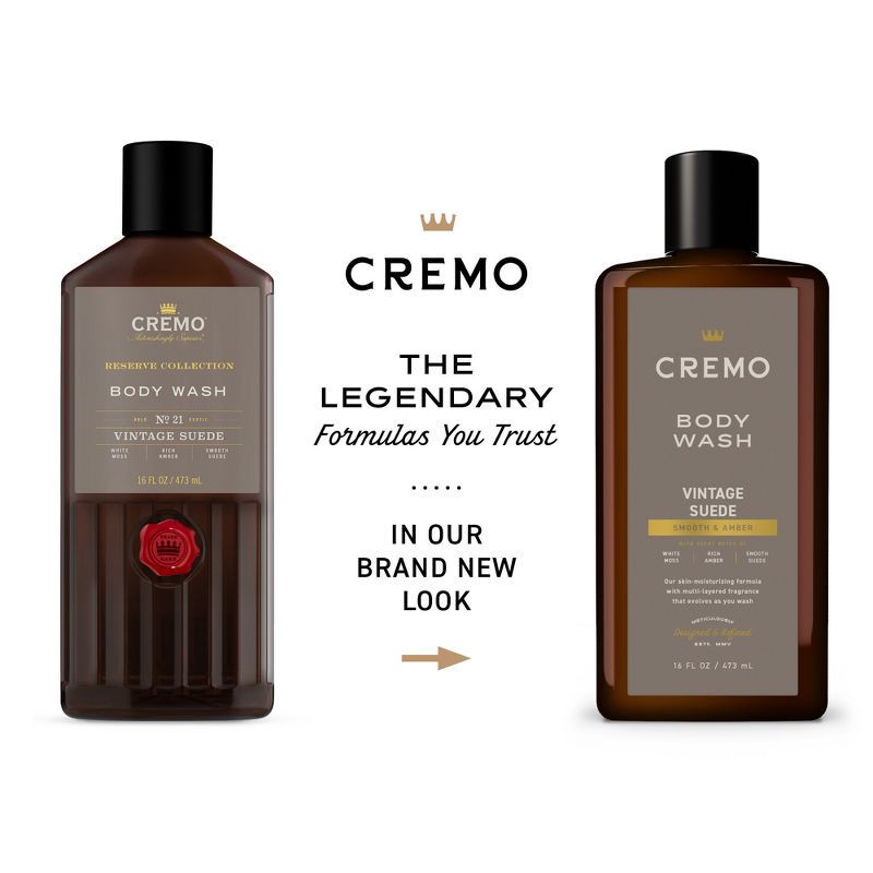 slide 3 of 5, Cremo Vintage Suede Body Wash - 16 fl oz, 16 fl oz