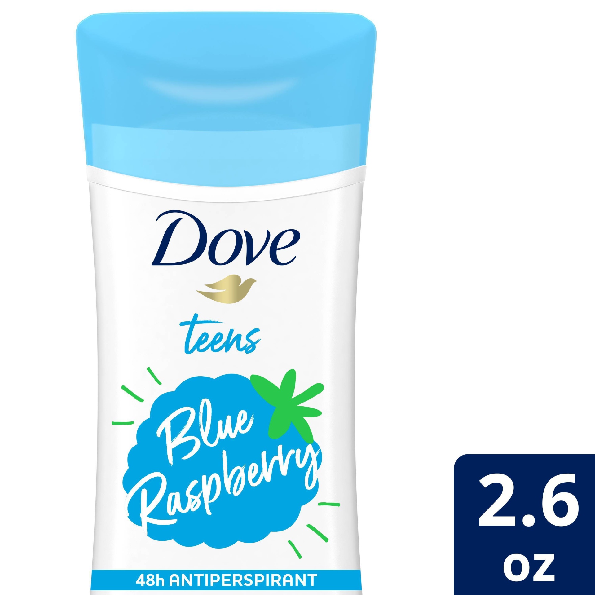 slide 1 of 8, Dove Beauty Teens Blue Raspberry 48 Hour Antiperspirant & Deodorant - 2.6oz, 2.6 oz