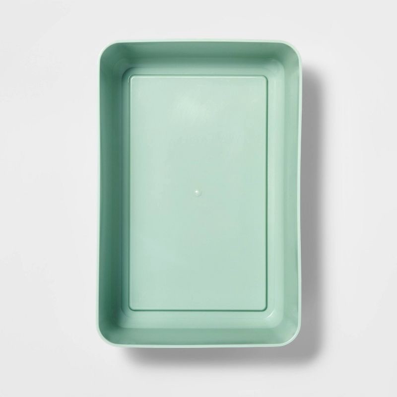 slide 3 of 4, 2pk Large Storage Trays Daydream Green - Brightroom™: LDPE Plastic Organizer for Cosmetics & Craft Supplies, 2 ct