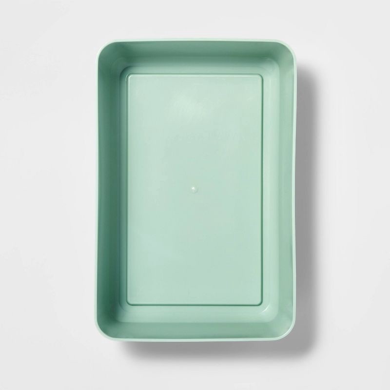 slide 3 of 4, 2pk Large Storage Trays Daydream Green - Brightroom™, 2 ct