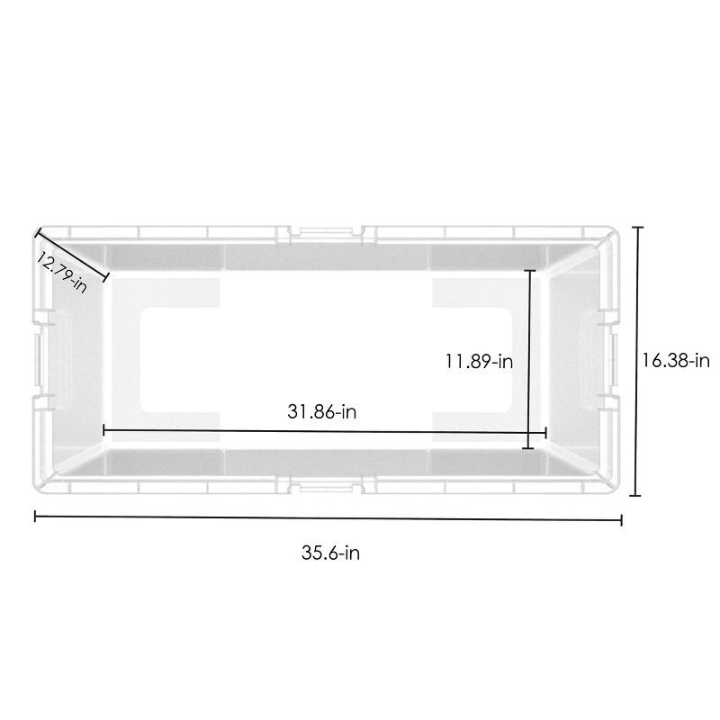 slide 6 of 6, Extra Large Latching Clear Storage Box - Brightroom™: Stackable Utility Tote with Built-In Handles, 100L Capacity, 100 liter