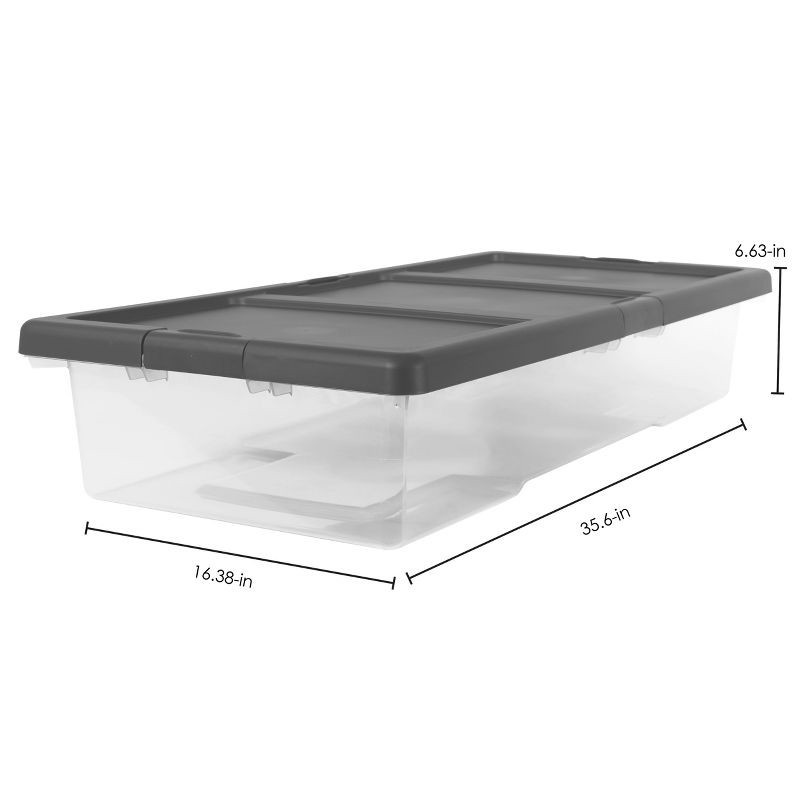 slide 5 of 6, Underbed Latching Clear Storage Box - Brightroom™, 1 ct