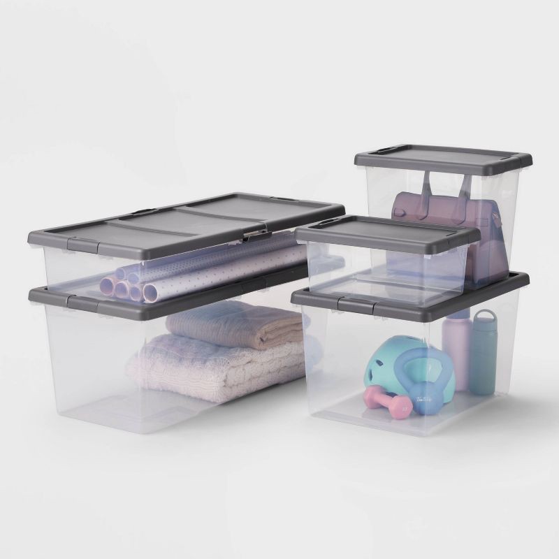 slide 5 of 6, Underbed Latching Clear Storage Box - Brightroom™, 1 ct