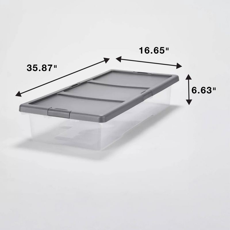 slide 6 of 6, Underbed Latching Clear Storage Box - Brightroom™, 1 ct
