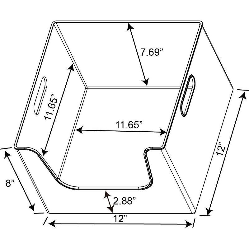 slide 6 of 7, 12" x 12" x 8" All Purpose Open Front Storage Bin - Brightroom™, 1 ct