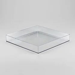 12'' x 12'' x 2" All Purpose Storage Tray - Brightroom™: Clear Plastic Bathroom Organizer Tray