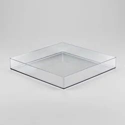 12'' x 12'' x 2" All Purpose Storage Tray - Brightroom™: Clear Plastic Bathroom Organizer Tray
