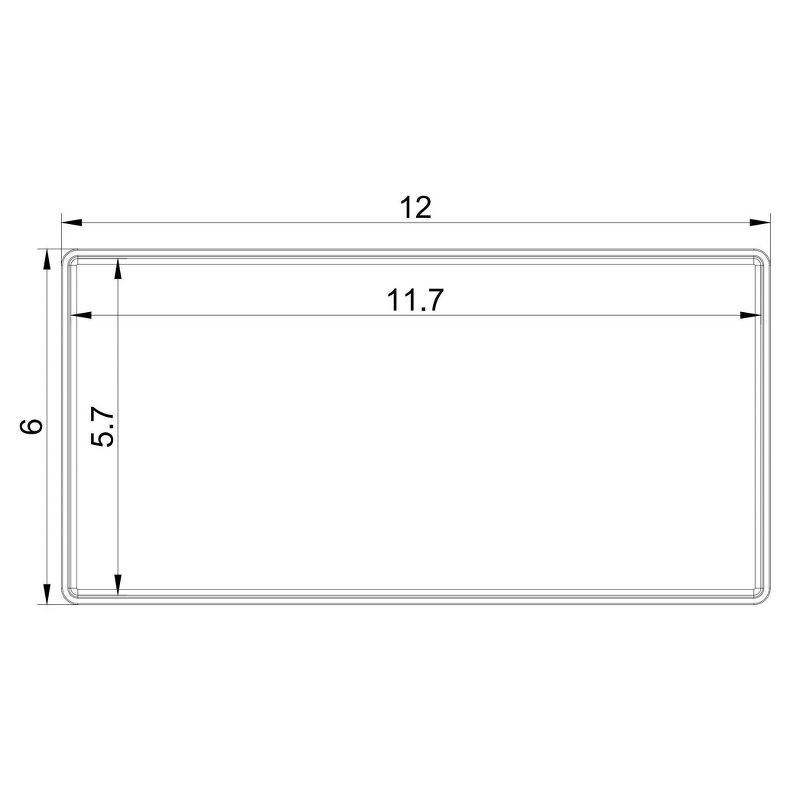 slide 6 of 7, 12" x 6" x 4" All Purpose Storage 1/2 Storage Bin - Brightroom™: Clear Plastic Decorative Container, No Assembly Required, 1 ct