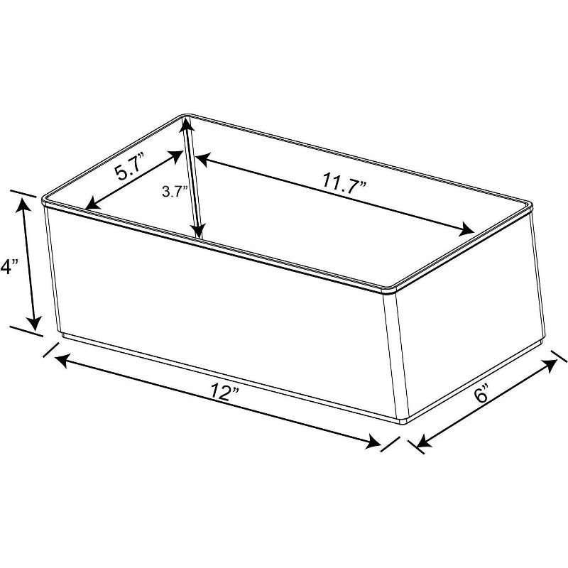 slide 7 of 7, 12" x 6" x 4" All Purpose Storage 1/2 Storage Bin - Brightroom™: Clear Plastic Decorative Container, No Assembly Required, 1 ct