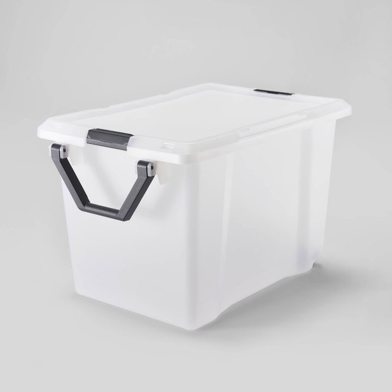 slide 1 of 3, 128qt Extra Large Wheeled Latching Storage Box - Brightroom™, 128 qt