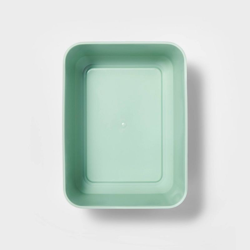 slide 3 of 4, 3pk Medium Storage Trays Daydream Green - Brightroom™, 3 ct