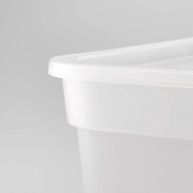 slide 3 of 4, Large Modular Storage Box Clear - Brightroom™: Stackable BPA-Free Utility Tote, 17.5L Capacity, Universal Storage, 1 ct