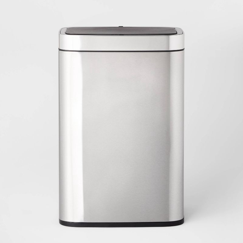 slide 1 of 5, Motion Wastebasket with Liner - Brightroom™: Stainless Steel Touchless Kitchen Trash Can, 11.8 Gallon, Silver, 11.8 gal