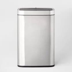 Motion Wastebasket with Liner - Brightroom™: Stainless Steel Touchless Kitchen Trash Can, 11.8 Gallon, Silver