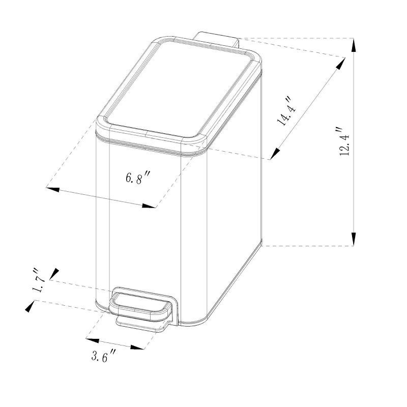 10L Stainless Slim Step Trash Can Brightroom 10 liter Shipt