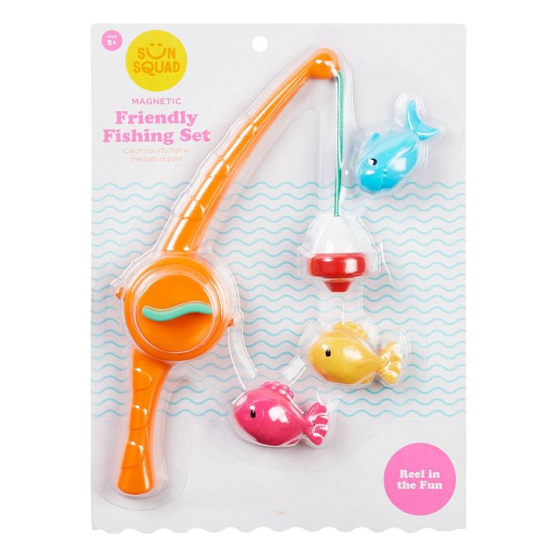 slide 2 of 5, Friendly Fishing Set Pool Toy 4 pc - Sun Squad™: Water & Beach Set for Toddlers, 4 ct