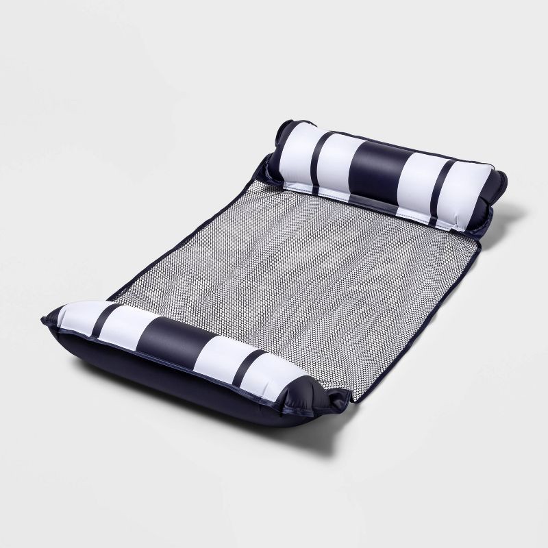 slide 1 of 4, Hammock Pool Float Navy Blue - Sun Squad™, 1 ct
