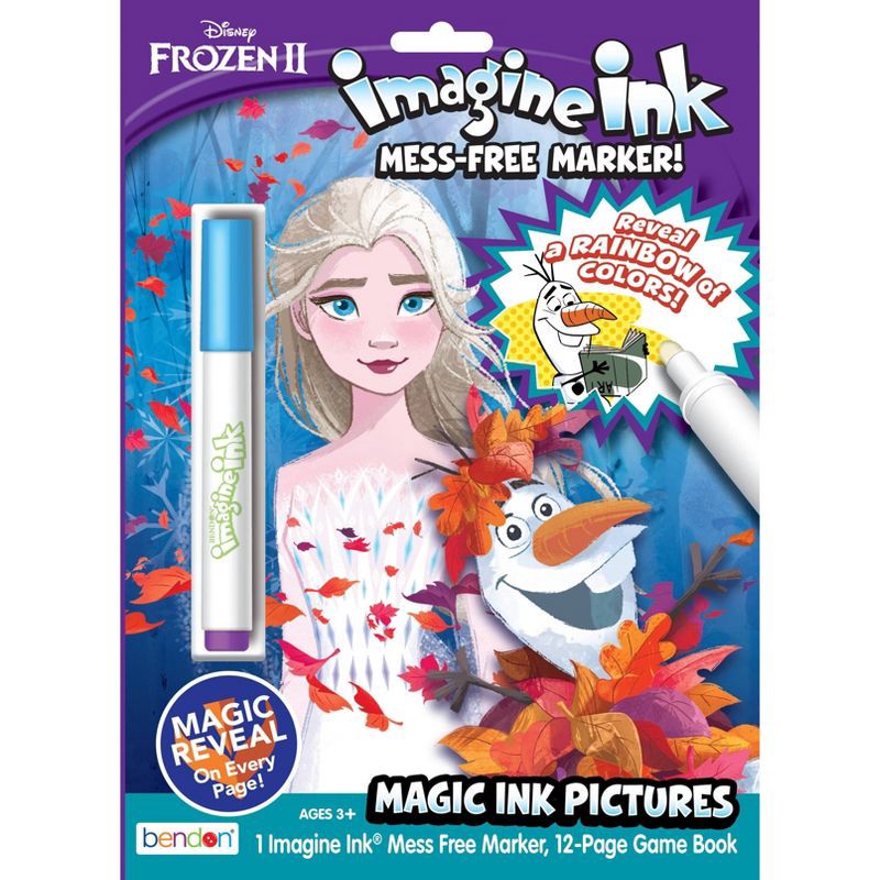 NEW 24pg Disney Frozen Imagine Ink Magic Pictures Activity Book