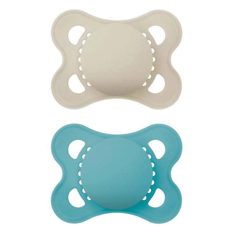 slide 1 of 9, MAM Matte Original Unprinted Pacifier 0-6m - Boy - 2pc, 2 ct