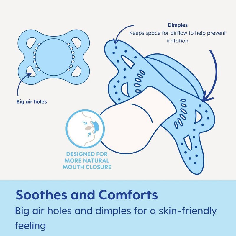 slide 6 of 9, MAM Matte Original Unprinted Pacifier 0-6m - Boy - 2pc, 2 ct