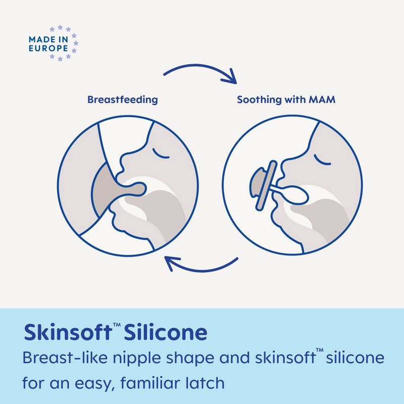 slide 5 of 8, MAM Matte Original 6 Months+ - Unisex 2pk, 2 ct