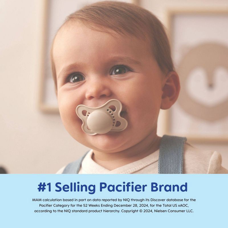 slide 3 of 9, MAM Matte Original Unprinted Pacifier 0-6m - Girl - 2pc, 2 ct