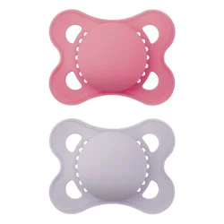MAM Matte Original Unprinted Pacifier 0-6m - Girl - 2pc