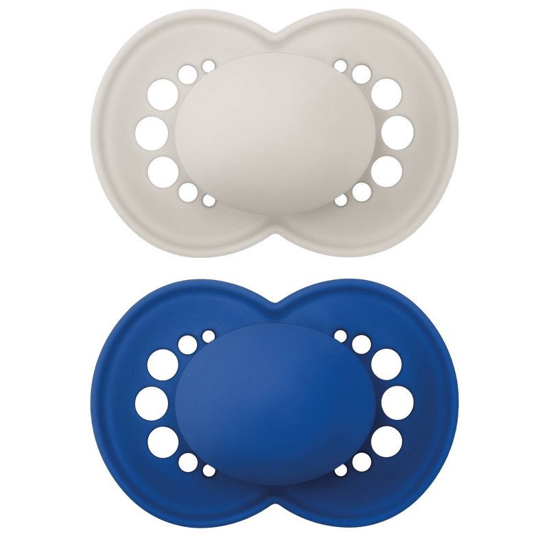 slide 1 of 1, MAM Matte Original Unprinted Pacifier 16+ Months - Unisex - 2pc, 2 ct