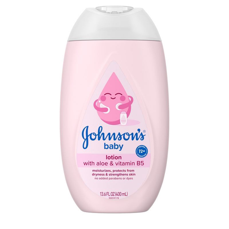 slide 2 of 6, Johnson's Moisturizing Mild Pink Baby Body Lotion, Coconut Oil for Delicate Skin, Hypoallergenic - 13.6 fl oz, 13.6 fl oz