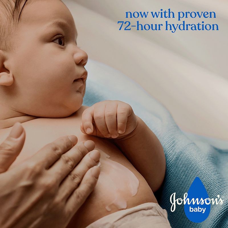 slide 3 of 6, Johnson's Moisturizing Mild Pink Baby Body Lotion, Coconut Oil for Delicate Skin, Hypoallergenic - 13.6 fl oz, 13.6 fl oz