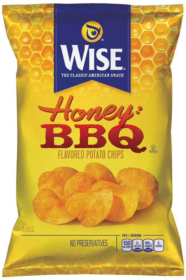 slide 1 of 1, Wise Honey BBQ Potato Chips, 6.75 oz