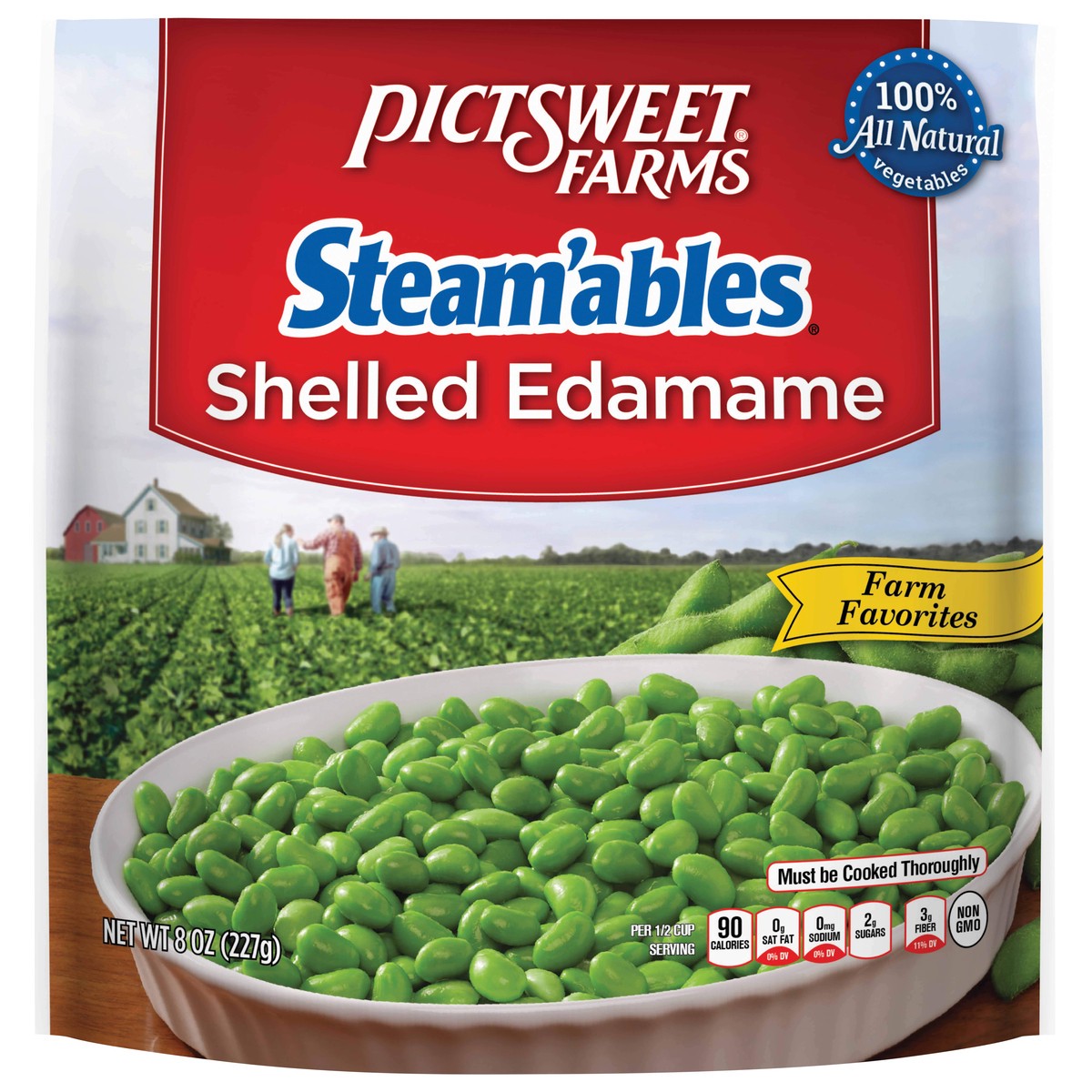 slide 1 of 3, PictSweet Edamame, Shelled, 8 oz