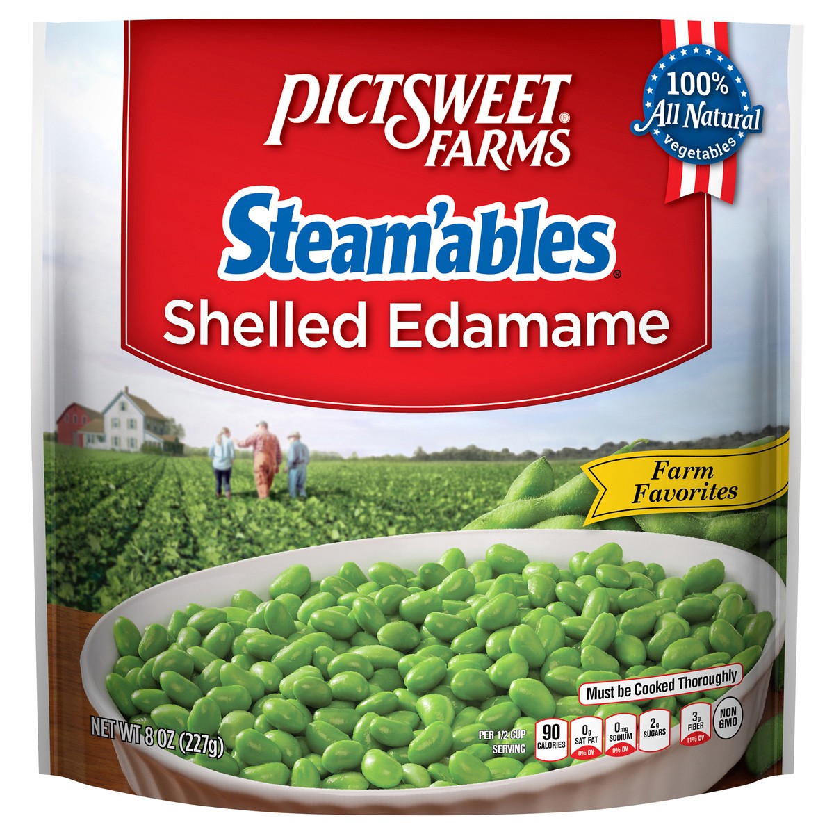 slide 1 of 3, PictSweet Edamame, 8 oz