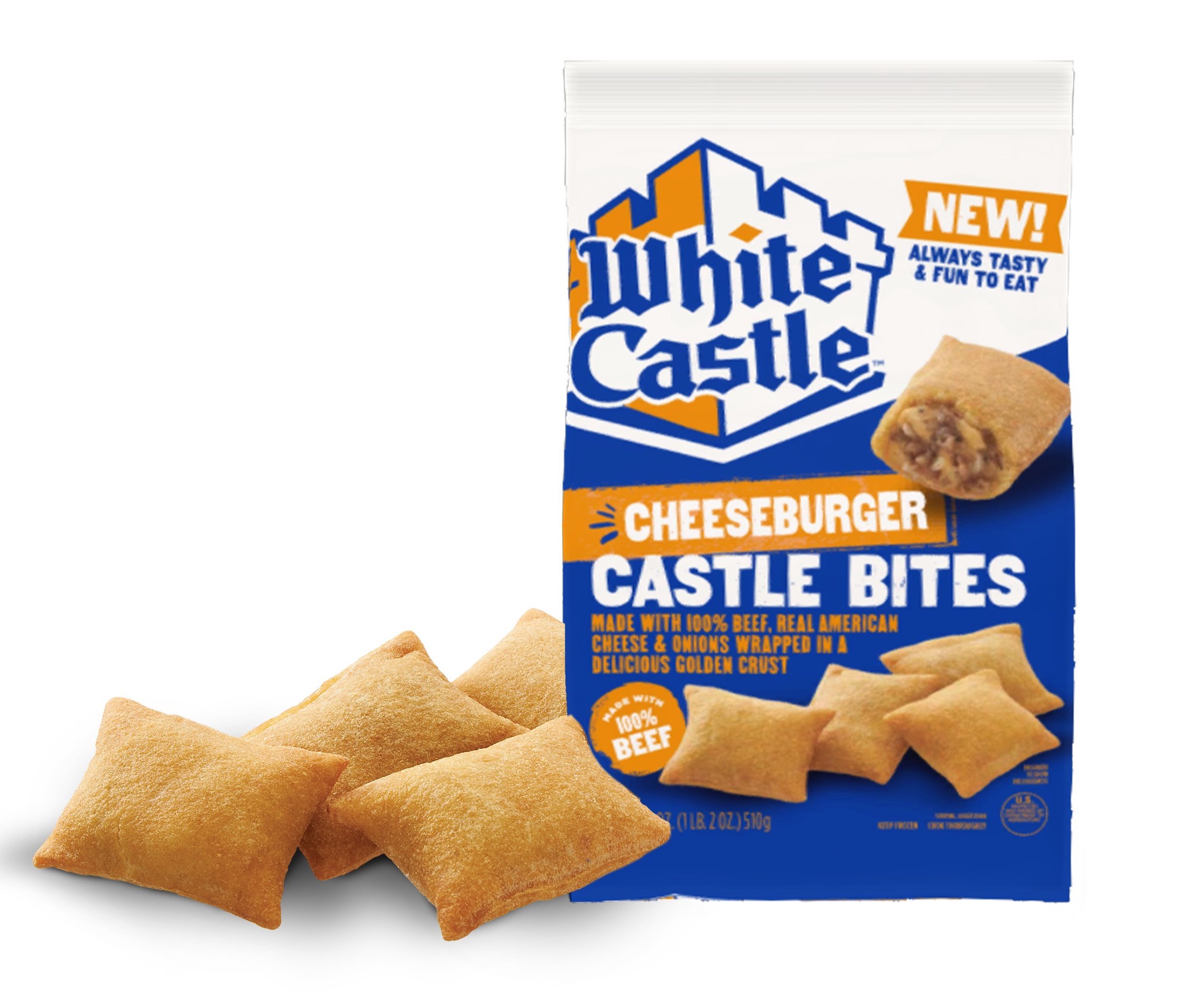 slide 1 of 1, White Castle Cheeseburger Castle Bites, 18 oz