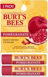 Burt's Bees 100% Natural Moisturizing Lip Balm, Pomegranate with Beeswax and Fruit Extracts - 2 Tubes