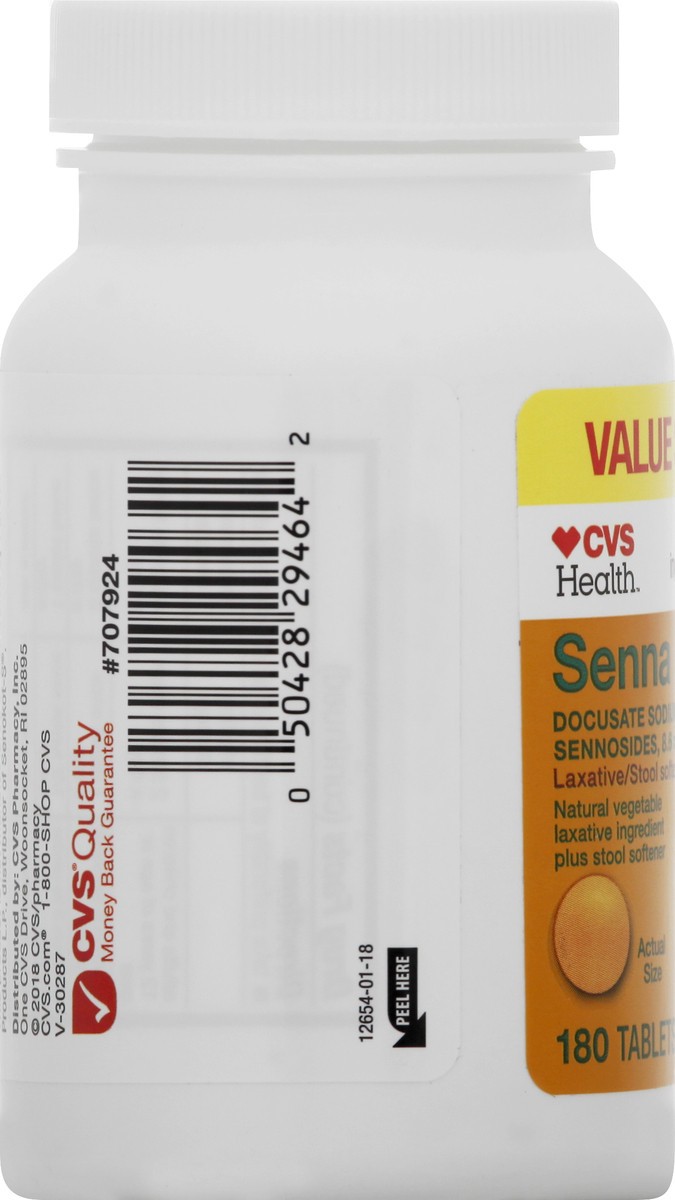 slide 3 of 9, CVS Health Senna Plus Laxative/Stool Softener Tablets, 180 Ct, 180 ct